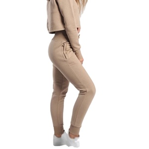 Jogging décontracté pour femme à taille haute, coupe droite, en coton extensible avec poches - Product Image 3