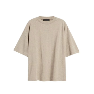 Camiseta Casual de Manga Corta para Hombre, Cuello Redondo, Color Sólido, Talla Grande, 100% Algodón Jersey, Tejido Transpirable, Tinte Liso - Product Image 2