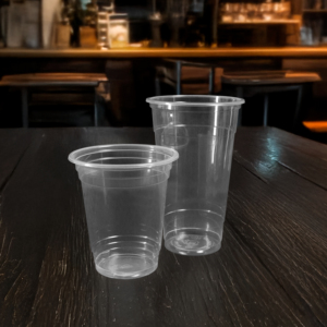 Vasos Desechables Transparentes de Pared Simple, Ecológicos, de Plástico PP, con Tapas de 95 mm de Diámetro para Bebidas Frías y Café, QUANG QUAN - Product Image 1