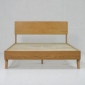 Vietnam Wholesale Solid Oak Wood <b>Bed</b> <b>Frame</b> Platform <b>Bed</b> Queen or King Size <b>Wooden</b> <b>Bed</b> Minimalsit Bedroom International Standards - Product Image 1