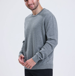 เสื้อสเวตเชิ้ตผู้ชายผ้าฝ้ายเนื้อหนาทรงปกติ ตกแต่งลายพิมพ์นูนแบบเฟรนช์เทอร์รี่ สำหรับฤดูหนาว ไม่มีฮู้ด สั่งซื้อจำนวนมาก - Product Image 3