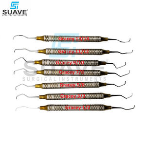 Juego de 7 piezas de Cirugía Dental de buena venta, Instrumentos dentales de acero inoxidable, curetas Gracey de SUAVE SURGICAL INSTRUMENTS - Product Image 6