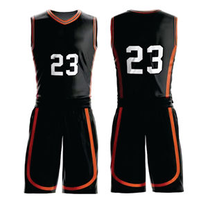 Camiseta de baloncesto de alta calidad, camiseta y pantalones cortos de baloncesto de último diseño de poliéster de doble cara personalizados - Product Image 1