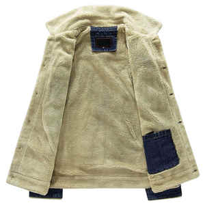 Veste en jean décontractée unie coupe classique pour hommes, nouvelle collection, respirante et coupe-vent - Product Image 3