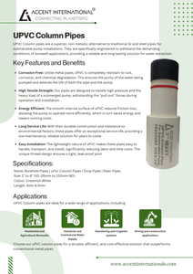 <b>Best</b> Pipe for Borehole upvc column pipes submersible pipes 1.25 2 2.5 inch upvc column pipes upvc <b>fitting</b> and pipe - Product Image 5