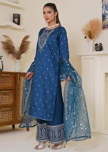 Wholesale Ready to Wear Embroidered Pakistani Salwar Kameez Suit for Women Eid Festival Muslim Ethnic <b>Dress</b> OEM from pakistan - Product Image 2