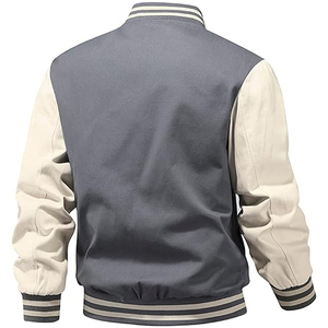Personalizable de alta calidad Vintage Letterman Varsity Flight Jacket invierno lana parche Chenille CollegeBaseballjacket para hombres - Product Image 3