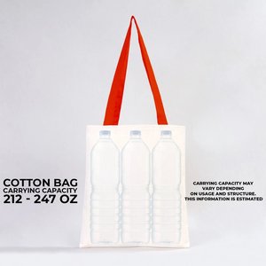 Canvas and PU 14 X 16 (35x40 Cm) <b>Purse</b> with <b>Red</b> Handles Open Closure Embroidery and Letter Decoration for Summer and Autumn - Product Image 6