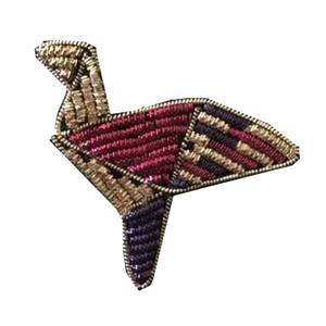 High Quality Custom Logo Traditional Bullion Wire <b>Brooches</b> Hand Embroidered Reusable Fabric Safety <b>Pin</b> Sew-On <b>Pin</b> - Product Image 4