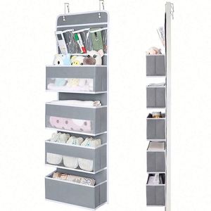 Étagère de rangement pliable en métal à 6 niveaux pour vêtements, organisateur de placard suspendu - Product Image 2