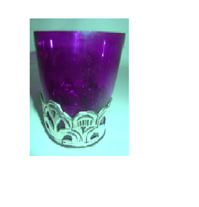 Verre décoratif et votif en métal décoratif fait main pour la décoration à la maison - Product Image 1