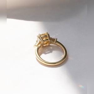 Anillo de Compromiso con Diamante Corte Cojín, Precio de Fábrica, Venta Caliente, 10K 14K 18K, Plata, Platino, Oro, Joyería de Boda - Product Image 3