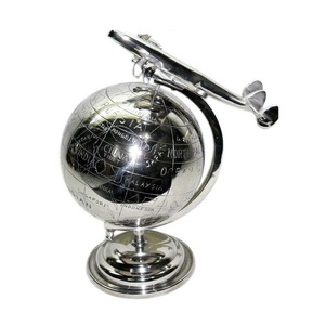 Globo de escritorio de diseño antiguo, globos artesanales de aluminio de lujo, artículo de artesanía india, artículo de regalo decorativo para el hogar - Product Image 5