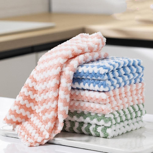 Hot Multi-color Thickened 100% Organic Cotton Table Super Absorbent GOTS Certificate Personalized Multipurposes Dish <b>Cloth</b> Towel - Product Image 1