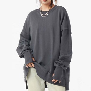 Logo personnalisé de haute qualité coton lavé à l'acide sweat à manches longues demi gants sur la main manches blanc hommes sweat à capuche hommes - Product Image 4