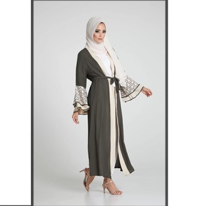Dubai Fancy Designer Abaya 2024 Kaftan Turc Modeste Vêtements Islamiques Dubai Élégant Brillant Soie Ouvert Abaya Femmes Robe Musulmane - Product Image 6
