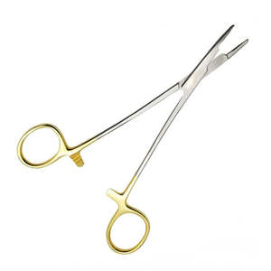 Porte-aiguille Olsen Hegar en acier inoxydable de qualité supérieure pointe en carbure de tungstène outil chirurgical manuel de laboratoire vétérinaire certifié CE - Product Image 5