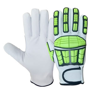 Guantes de cuero para trabajo en campos petrolíferos, resistentes a perforaciones, guantes de impacto para trabajo de seguridad mecánica, guantes automotrices de alto impacto - Product Image 1