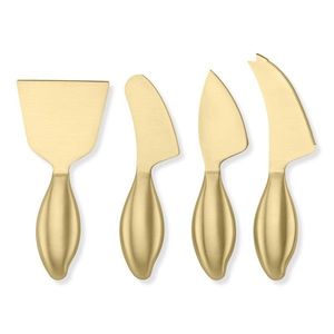 Ensemble de couteaux à fromage en or de luxe, acier inoxydable durable, design minimaliste moderne pour les planches à fromage, les fêtes et les cadeaux - Product Image 3