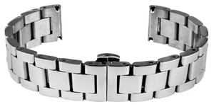 Bracelets de montre intelligente unisexes de luxe en acier inoxydable souple, réglables, respirants, légers et résistants à l'eau, 18-24 mm, GD005 Argent - Product Image 2