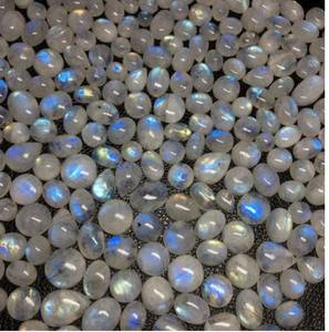 Cabujón de ágata Natural arcoíris, corte ovalado, forma de luna, piedras preciosas sueltas, juego de colores de alta calidad para la fabricación de joyas - Product Image 1