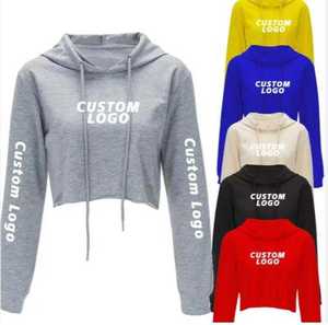 Jersey de manga larga suelto para mujer a precio de fábrica, poliéster, algodón, liso, corto, Otoño, verano, cuello alto, tela de punto con cremallera - Product Image 5