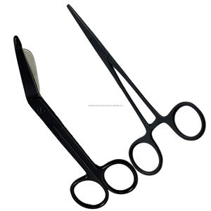 Tijeras Hemostáticas Negras de Acero Inoxidable, Set de Instrumentos Quirúrgicos Ortopédicos Manuales para Uso Médico Quirúrgico en Hospitales y ORL - Product Image 4