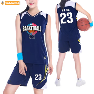 Ensembles de vêtements de sport de basket-ball à coupe automatisée Adultes Personnalisé 100% Polyester Respirant Évacuation de l'humidité Vêtements d'équipe athlétique - Product Image 4
