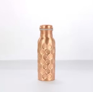 Botella de agua de cobre a prueba de fugas | bebida directa | beneficios para la salud Ayurvédica | logotipo personalizado aceptado - Product Image 1