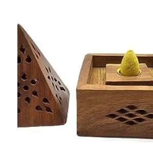 Brûleur d'encens en bois poli de qualité supérieure, écologique, artisanal, avec un style d'amour, un design durable et une taille personnalisée - Product Image 2