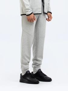 Chándal con cremallera gris claro para hombre de tela cálida de alta calidad con capucha de manga completa Ideal para ropa informal y de invierno - Product Image 6