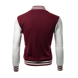 Chaqueta universitaria con letras vintage de lana personalizada OEM para hombre, chaquetas universitarias con mangas y cuerpo de lana de la mejor calidad para hombre - Product Image 2