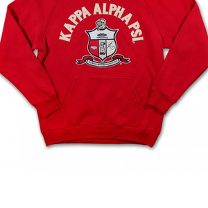 Sweat-shirt rouge avec logo de broderie en chenille Couleur Logo de l'université Wear Sororities Pull-over Hoodies - Product Image 4
