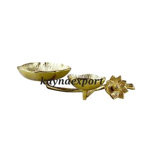 Tazón de Metal con Diseño de Rama de Flores, Chapado en Oro Pulido, Elegante, Ecológico, de Grado Alimenticio, para Servir en Fiestas - Product Image 1