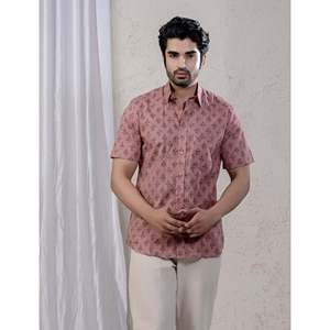 Men's Casual Cotton Printed <b>Half</b> Sleeves <b>Shirt</b> 100% Poplin Fabric Breathable Size XL-ODM Supply - Product Image 1