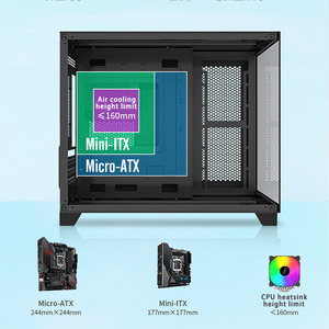 Hot bán New Mô hình nhà Máy Giá Máy tính chơi Game trường hợp ATX/Micro-ATX trường hợp PC chơi Game RGB người hâm mộ máy tính trường hợp & tháp máy chủ - Product Image 5