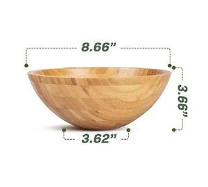 Cuenco de madera grande pulido de la mejor calidad, cuenco de madera único para servir, uso para el hogar y la casa del hotel, cuenco para servir hecho a mano - Product Image 1