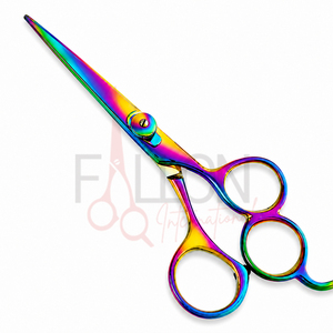 Ciseaux de coiffure professionnels Rainbow en acier inoxydable, ciseaux de salon de barbier, logo personnalisé, ciseaux de coiffure - Product Image 1