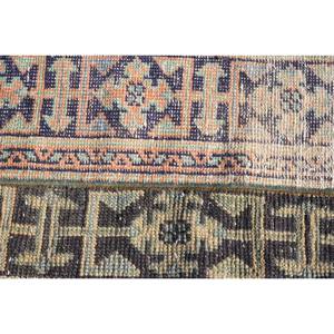 Vintage Turkish Wool <b>Rug</b> Classic Beige <b>Black</b> Patchwork Rectangle Design Handmade 150cm X 310cm Living Room Carpet Latex Backing - Product Image 5