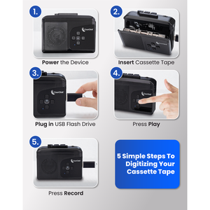 แปลงเทปคาสเซ็ตเป็นไฟล์เสียงดิจิทัล MP3 บนแฟลชไดรฟ์ USB 2.0 (รุ่นที่สอง) - Product Image 6