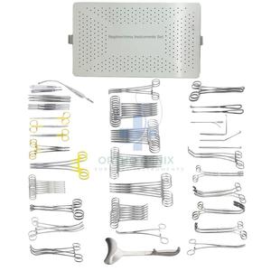 Juego de Cirugía de nefrectomía de 76 instrumentos de cirugía abdominal renal con caja Manual de acero satinado de Ortho Genix - Product Image 1