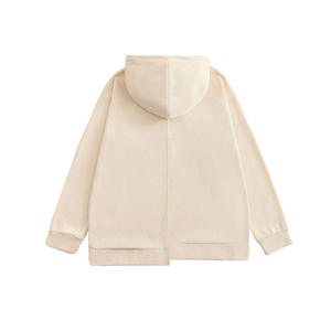 Sweat-shirt à capuche pour homme, hiver, logo simple, décontracté, élégant, beige, blanc, broderie numérique 3D, délavé à la pierre, tendance, grande taille, léger - Product Image 6