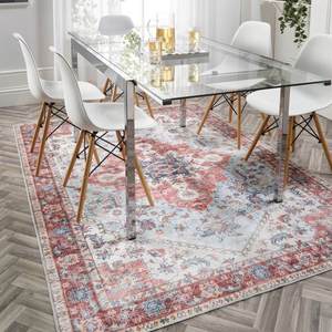 Netline Home Eterna Red <b>Washable</b> Modern Machine Made <b>Rug</b> - Product Image 5