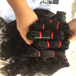 Extensiones humanas vírgenes birmanas vietnamitas crudas de trama Genius, sin procesar, estilo ondulado recto Natural, cutícula suave alineada - Product Image 1