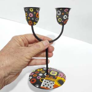 Bougeoir Outlook or peint finition personnalisé trois bougeoirs support cône décor métal or bougeoirs ensemble mariage - Product Image 5