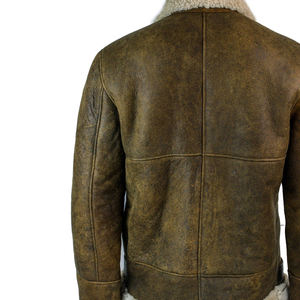 แจ็คเก็ตหนังแท้สำหรับผู้ชาย, เสื้อแจ็คเก็ตหนังแท้ปกขนเป็ดไซส์ใหญ่พิเศษ - Product Image 6