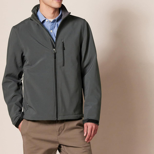 Chaqueta Softshell con Capucha para Hombre, de Lona de Algodón, Transpirable, Resistente al Viento, de Alta Calidad, con Logotipo Frontal Personalizable para Invierno - Product Image 2