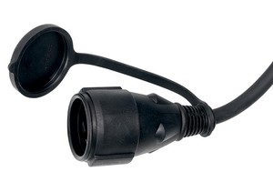 10m. Cavo di prolunga Schuko con cappuccio 3x2.5mm. Nero IP44 (Simon PL122401) - Product Image 2
