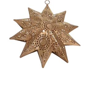 Juego de 3 colgantes en forma de estrella de Metal plateado para decoración del hogar Diseño impresionante Colgante de pared autoadhesivo hecho a mano con brillo - Product Image 6
