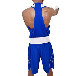 Kit d'uniforme de boxe 100% polyester boxe sport uniforme taille personnalisée meilleurs uniformes de boxe avec impression de logo personnalisé - Product Image 2